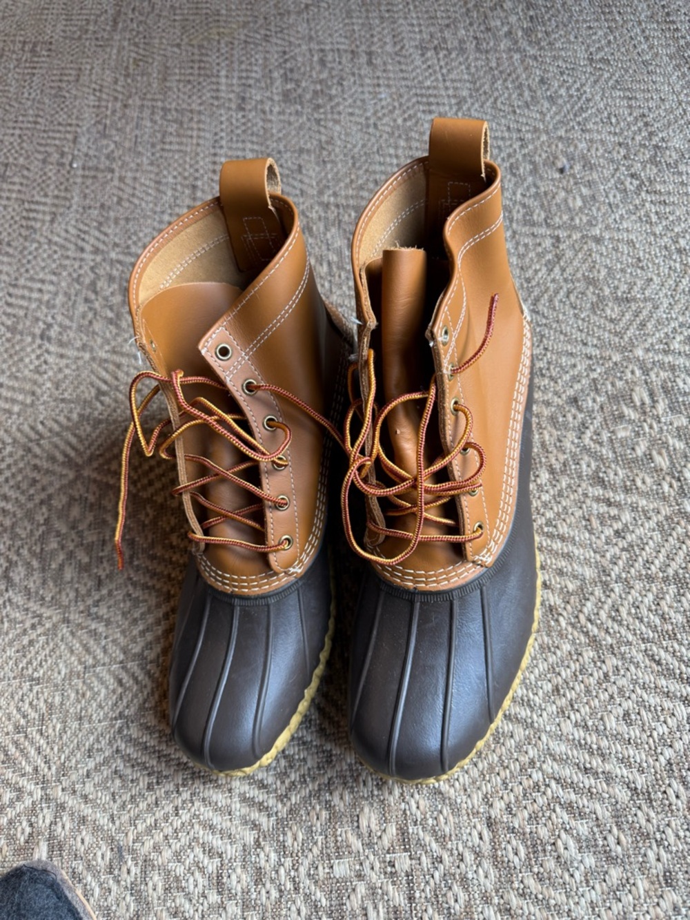 L.L. Bean ‘The Bean Boot’ Two-Tone Brown Waterproof Duck Boots